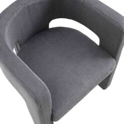 Greenwich Medium Grey Corduroy Dining Chair β Curved Backrest Modern Accent Chair 18 Greenwich Medium Grey Corduroy Dining Chair β Curved Backrest Modern Accent Chair -Daals Store DCH 2159 GREY CORD detail1