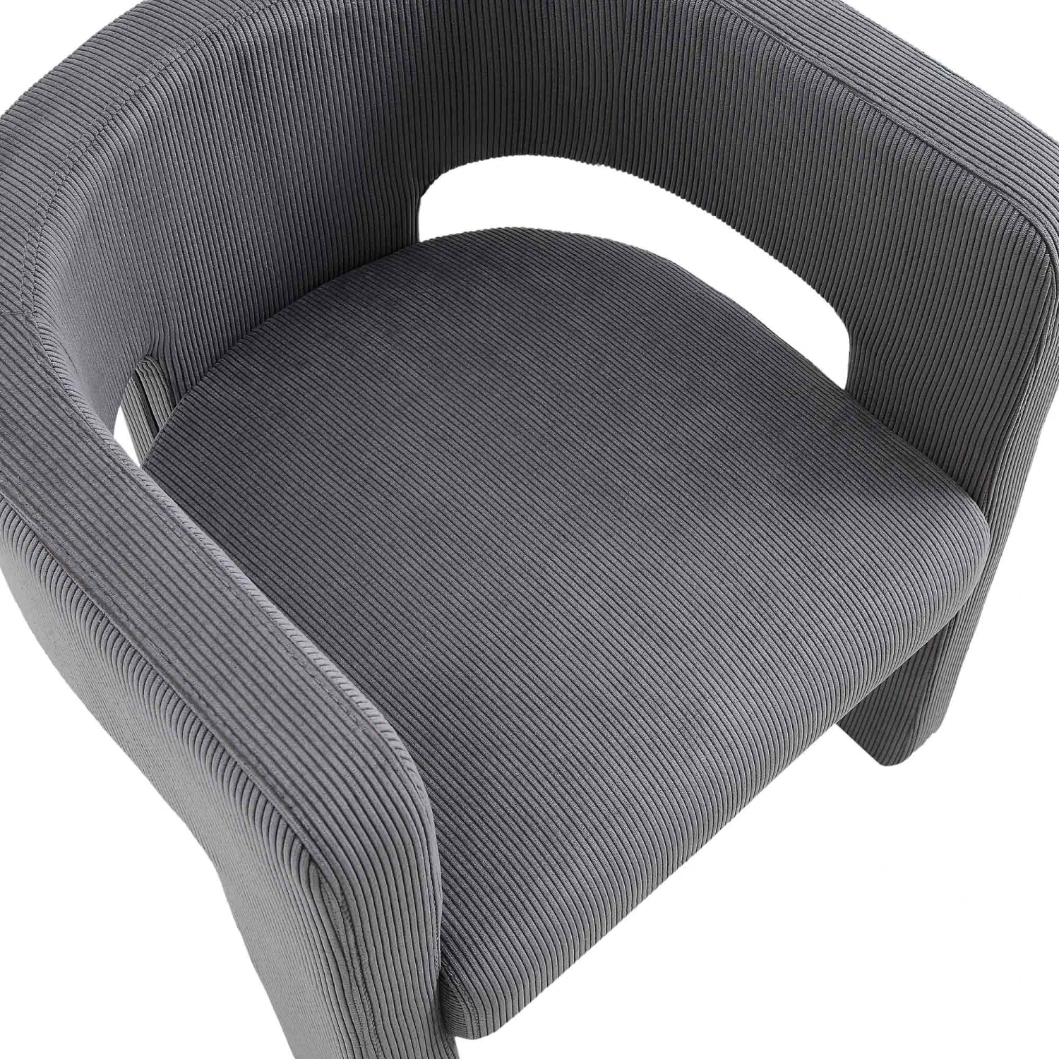 Greenwich Medium Grey Corduroy Dining Chair β Curved Backrest Modern Accent Chair 8 Greenwich Medium Grey Corduroy Dining Chair β Curved Backrest Modern Accent Chair - Image 8
