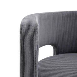 Greenwich Medium Grey Corduroy Dining Chair β Curved Backrest Modern Accent Chair 20 Greenwich Medium Grey Corduroy Dining Chair β Curved Backrest Modern Accent Chair -Daals Store DCH 2159 GREY CORD detail3