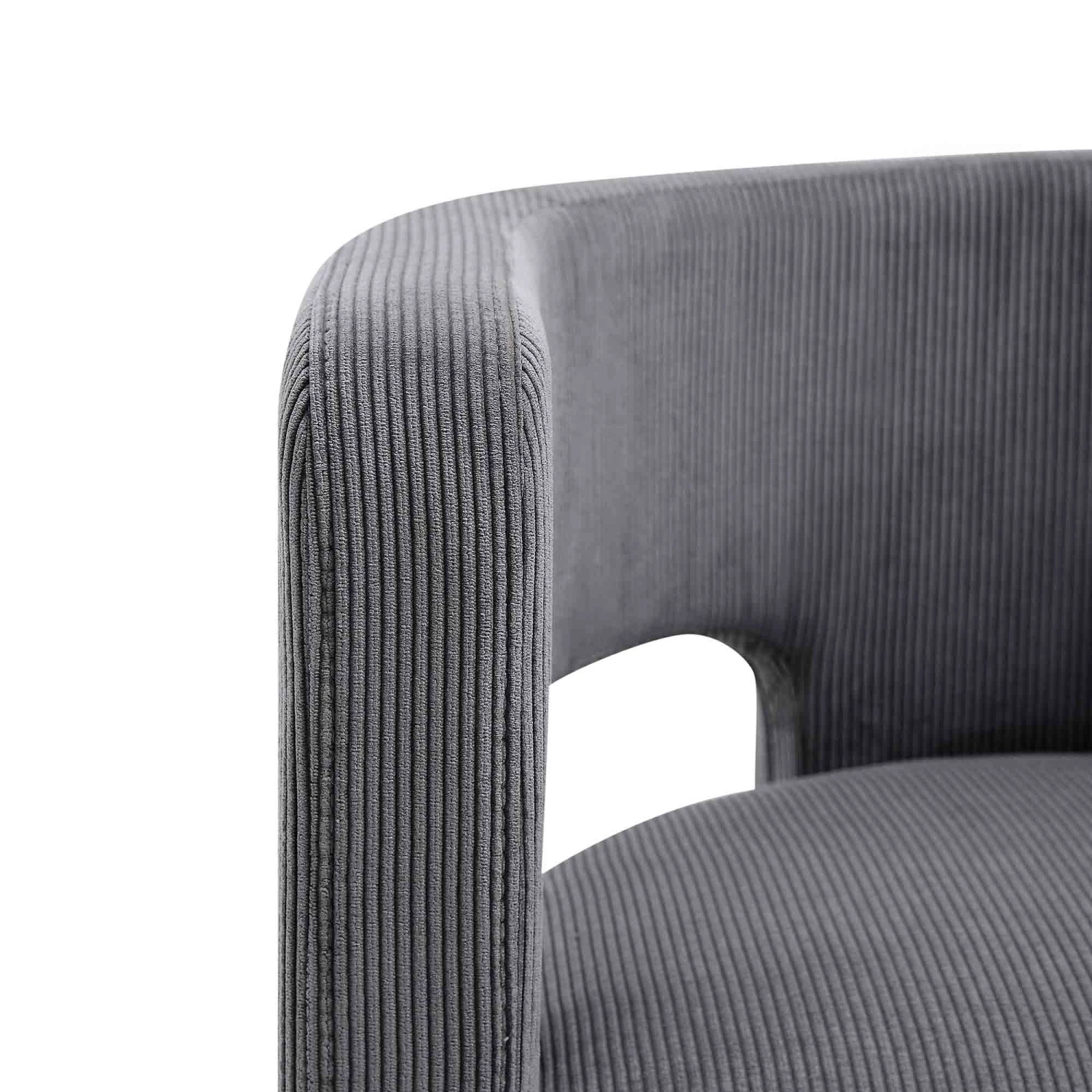 Greenwich Medium Grey Corduroy Dining Chair β Curved Backrest Modern Accent Chair 10 Greenwich Medium Grey Corduroy Dining Chair β Curved Backrest Modern Accent Chair - Image 10