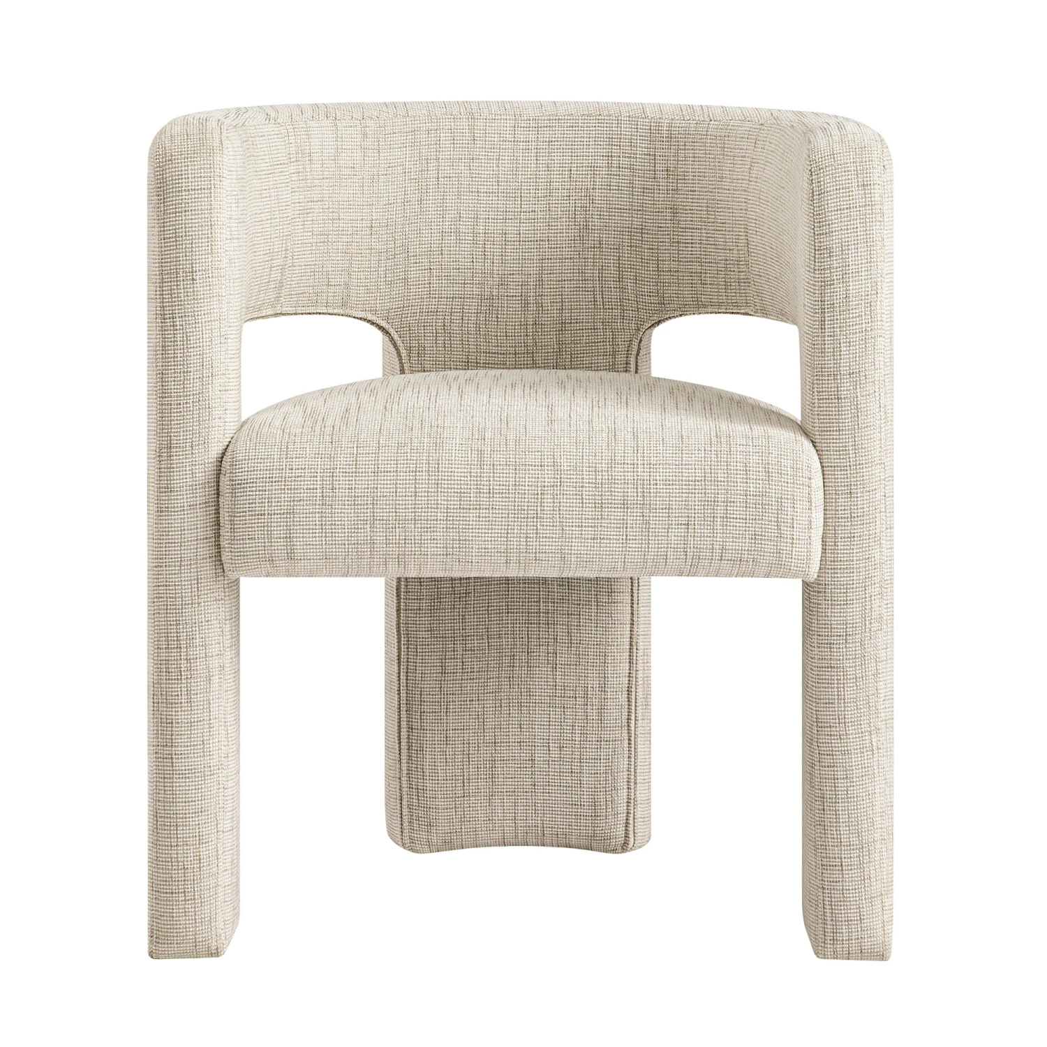 Greenwich Oatmeal & Beige Woven Textured Fabric Dining Chair β Curved Back Modern Accent Seat 7 Greenwich Oatmeal & Beige Woven Textured Fabric Dining Chair β Curved Back Modern Accent Seat - Image 7