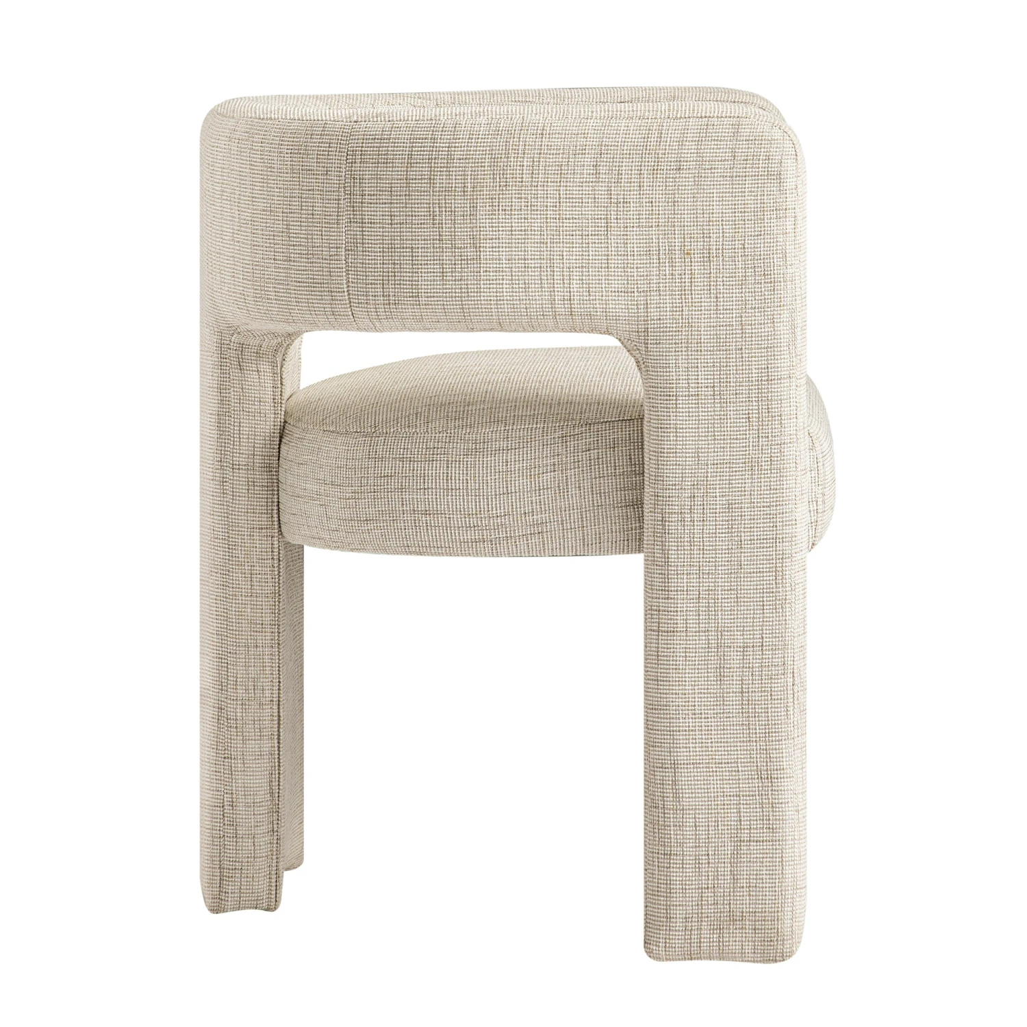 Greenwich Oatmeal & Beige Woven Textured Fabric Dining Chair β Curved Back Modern Accent Seat 11 Greenwich Oatmeal & Beige Woven Textured Fabric Dining Chair β Curved Back Modern Accent Seat - Image 11