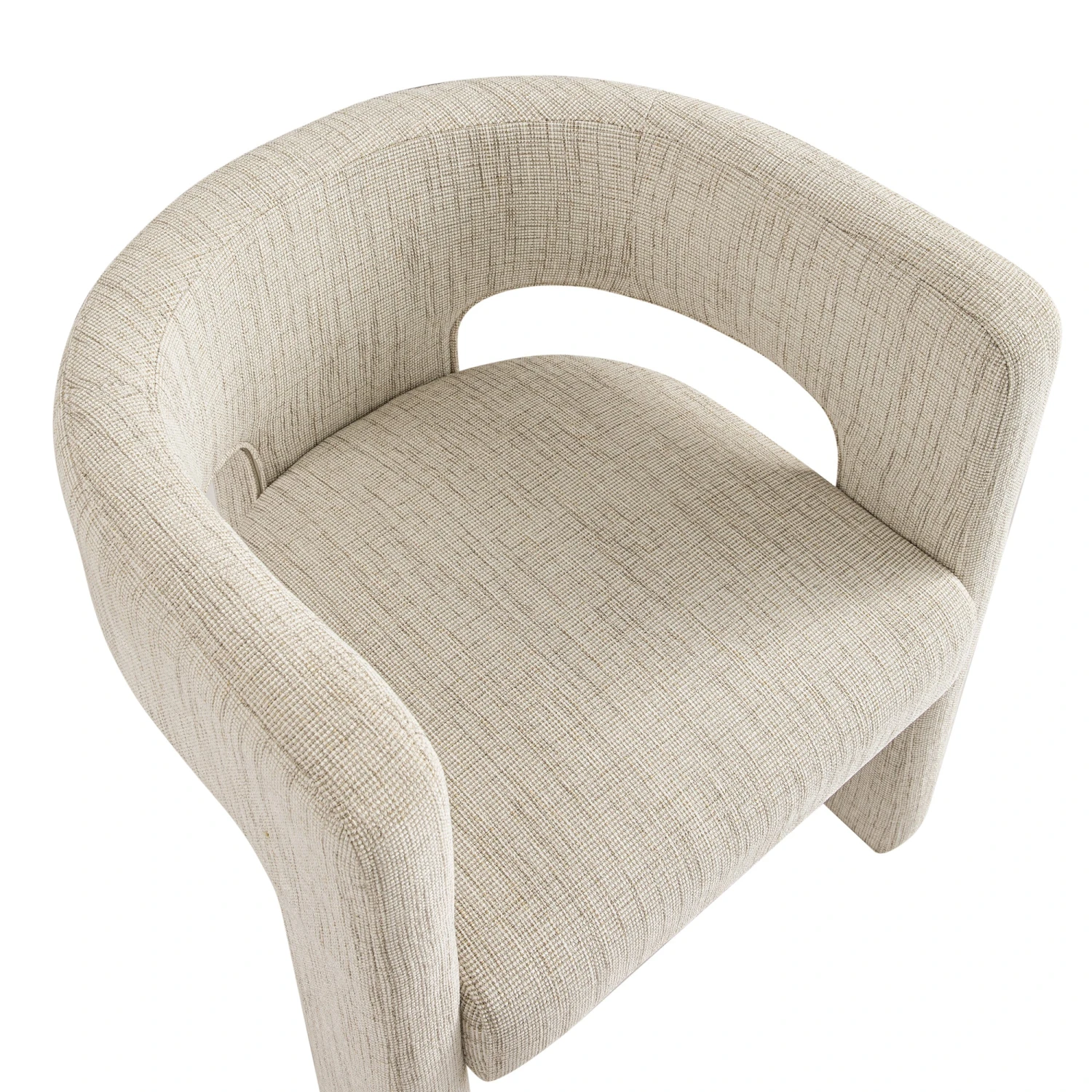 Greenwich Oatmeal & Beige Woven Textured Fabric Dining Chair β Curved Back Modern Accent Seat 13 Greenwich Oatmeal & Beige Woven Textured Fabric Dining Chair β Curved Back Modern Accent Seat - Image 13