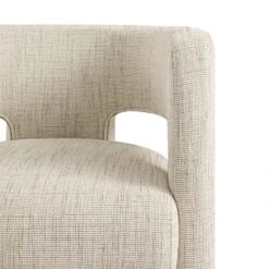 Greenwich Oatmeal & Beige Woven Textured Fabric Dining Chair β Curved Back Modern Accent Seat 29 Greenwich Oatmeal & Beige Woven Textured Fabric Dining Chair β Curved Back Modern Accent Seat -Daals Store DCH 2159 OAT WOV detail1