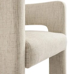Greenwich Oatmeal & Beige Woven Textured Fabric Dining Chair β Curved Back Modern Accent Seat 30 Greenwich Oatmeal & Beige Woven Textured Fabric Dining Chair β Curved Back Modern Accent Seat -Daals Store DCH 2159 OAT WOV detail2