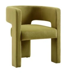Greenwich Olive Green Velvet Dining Chair -Daals Store DCH 2159 OLIVE VEL WB2