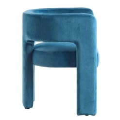 Greenwich Air Force Blue Velvet Dining Chair -Daals Store DCH 2159 PETROL VEL WB3