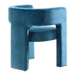 Greenwich Air Force Blue Velvet Dining Chair -Daals Store DCH 2159 PETROL VEL WB4