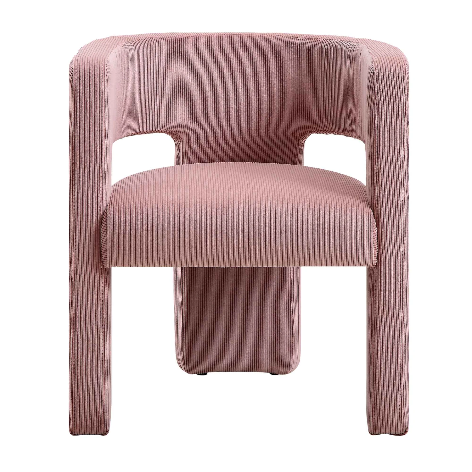 Greenwich Dusty Pink Corduroy Dining Chair β Curved Backrest Modern Accent Chair 3 Greenwich Dusty Pink Corduroy Dining Chair β Curved Backrest Modern Accent Chair - Image 3