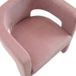 Greenwich Dusty Pink Corduroy Dining Chair β Curved Backrest Modern Accent Chair 18 Greenwich Dusty Pink Corduroy Dining Chair β Curved Backrest Modern Accent Chair -Daals Store DCH 2159 PINK CORD detail1