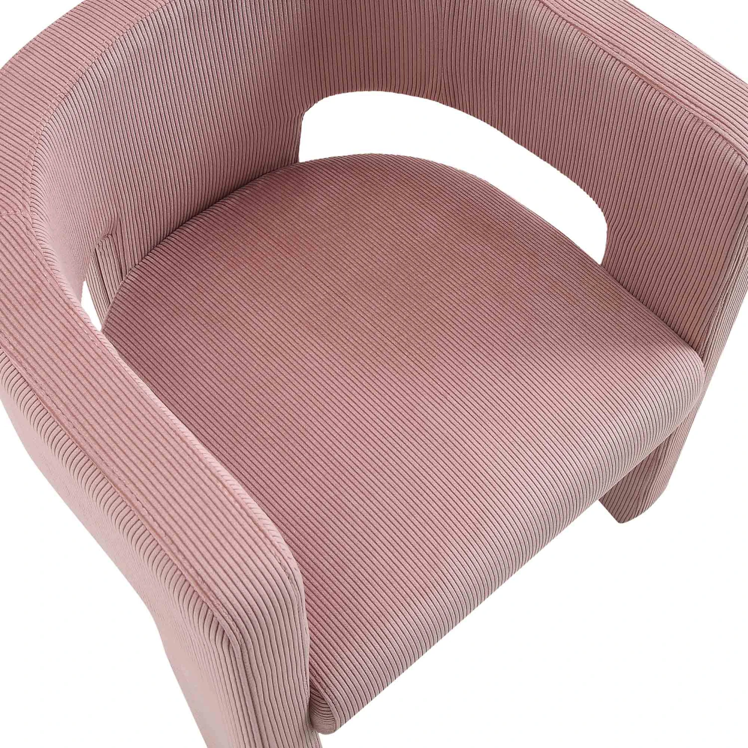 Greenwich Dusty Pink Corduroy Dining Chair β Curved Backrest Modern Accent Chair 8 Greenwich Dusty Pink Corduroy Dining Chair β Curved Backrest Modern Accent Chair - Image 8