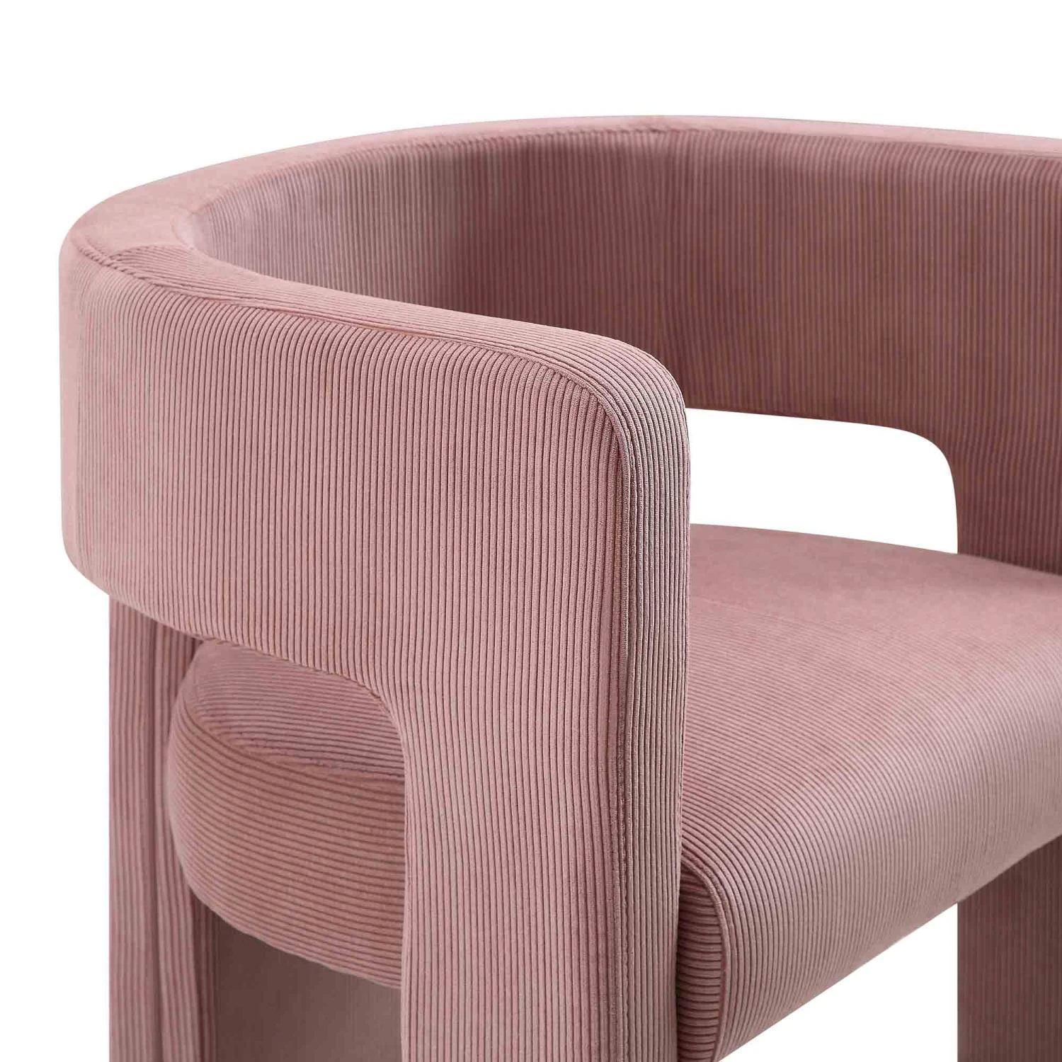 Greenwich Dusty Pink Corduroy Dining Chair β Curved Backrest Modern Accent Chair 9 Greenwich Dusty Pink Corduroy Dining Chair β Curved Backrest Modern Accent Chair - Image 9