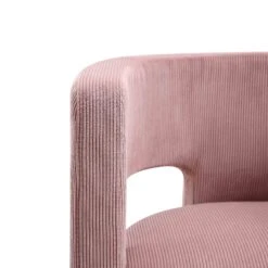 Greenwich Dusty Pink Corduroy Dining Chair β Curved Backrest Modern Accent Chair 20 Greenwich Dusty Pink Corduroy Dining Chair β Curved Backrest Modern Accent Chair -Daals Store DCH 2159 PINK CORD detail3