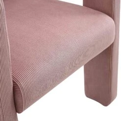 Greenwich Dusty Pink Corduroy Dining Chair β Curved Backrest Modern Accent Chair 21 Greenwich Dusty Pink Corduroy Dining Chair β Curved Backrest Modern Accent Chair -Daals Store DCH 2159 PINK CORD detail4