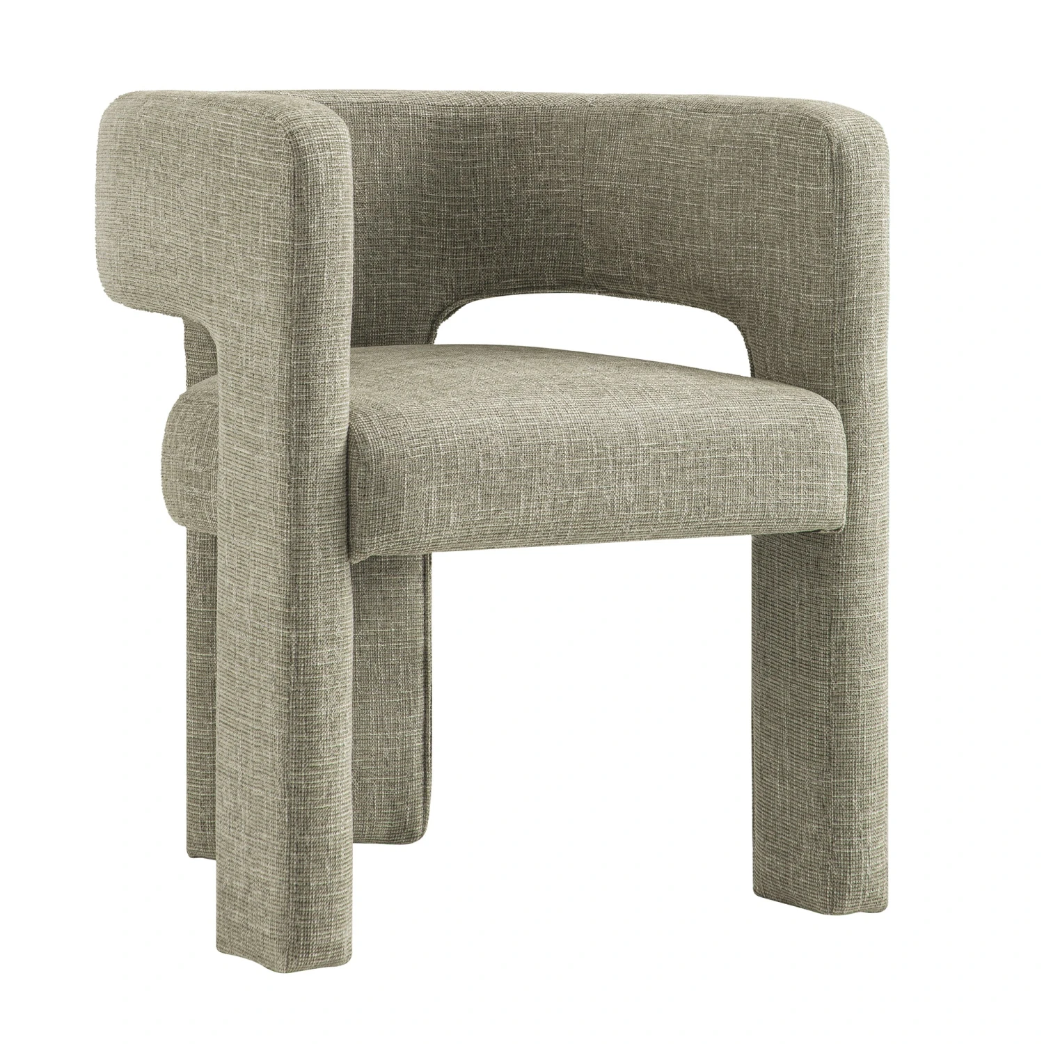 Greenwich Wheat Woven Textured Fabric Dining Chair 2 Greenwich Wheat Woven Textured Fabric Dining Chair - Image 2