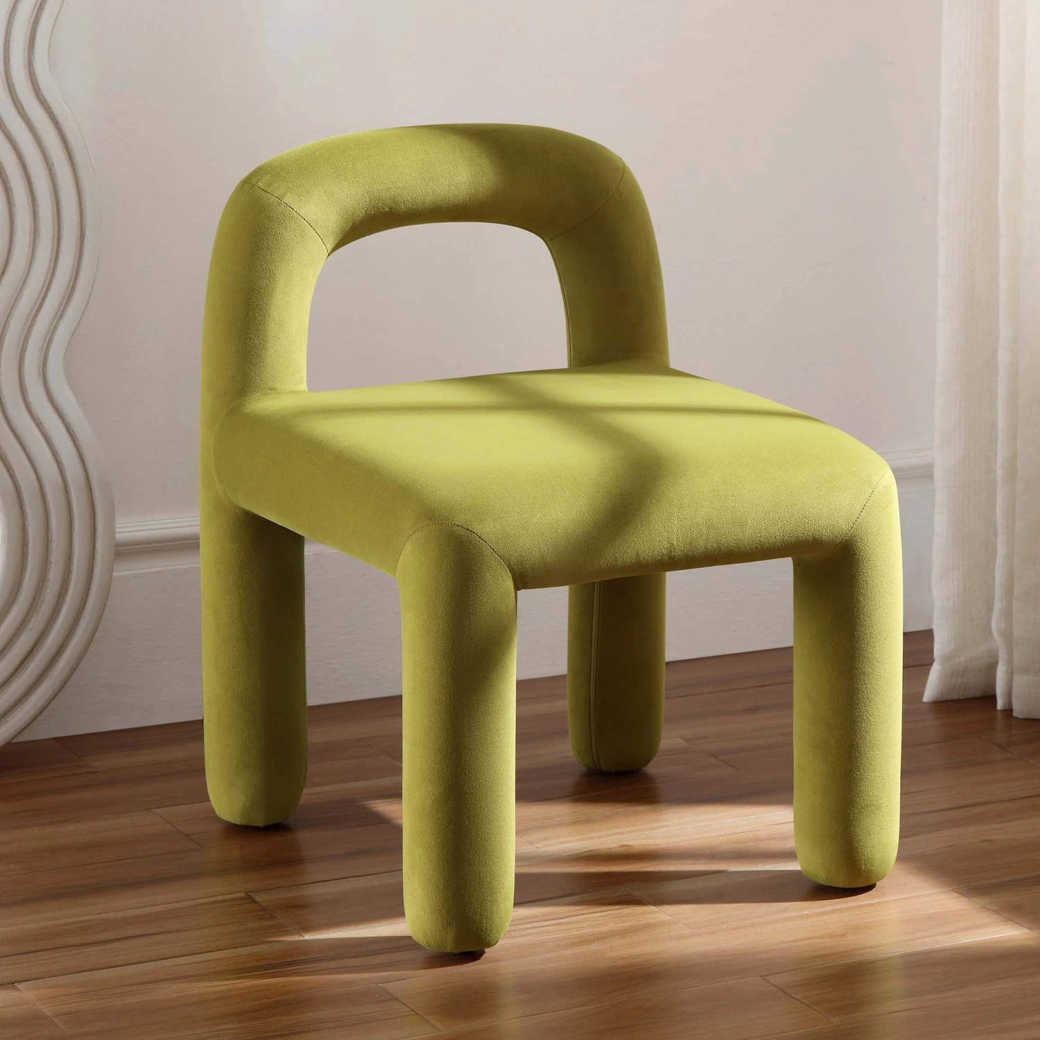 Libby Olive Green Velvet Dining Chair 1 Libby Olive Green Velvet Dining Chair