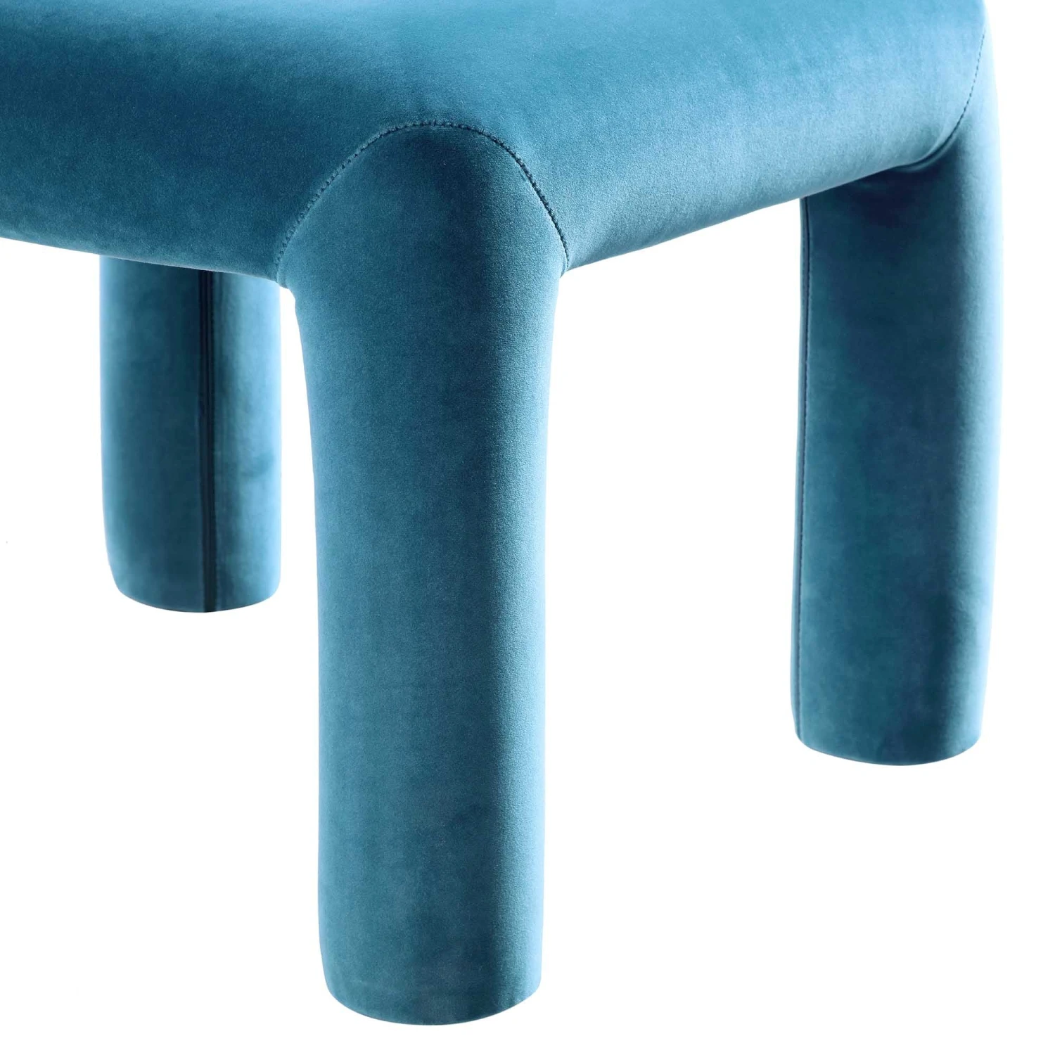 Libby Air Force Blue Velvet Dining Chair β Contemporary Geometric Block Leg Seat 11 Libby Air Force Blue Velvet Dining Chair β Contemporary Geometric Block Leg Seat - Image 11