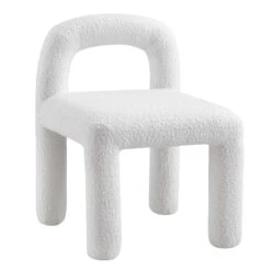 Libby White Boucle Dining Chair -Daals Store DCH 2160 WHITE BOUCLE WB1