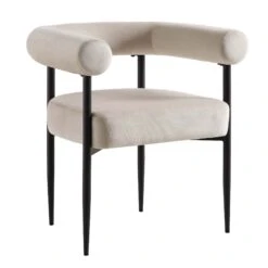 Fulbourn Champagne Velvet Dining Chair With Black Legs 17 Fulbourn Champagne Velvet Dining Chair With Black Legs -Daals Store DCH 2162 CHAMP VEL BLACK WB2