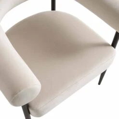 Fulbourn Champagne Velvet Dining Chair With Black Legs 22 Fulbourn Champagne Velvet Dining Chair With Black Legs -Daals Store DCH 2162 CHAMP VEL BLACK detail1