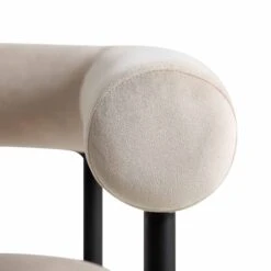 Fulbourn Champagne Velvet Dining Chair With Black Legs 24 Fulbourn Champagne Velvet Dining Chair With Black Legs -Daals Store DCH 2162 CHAMP VEL BLACK detail3