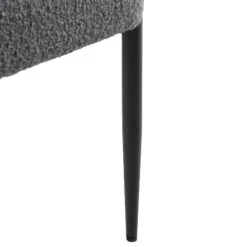 Fulbourn Charcoal Boucle Dining Chair With Black Metal Legs -Daals Store DCH 2162 CHARCOAL BOUCLE BLACK detail4