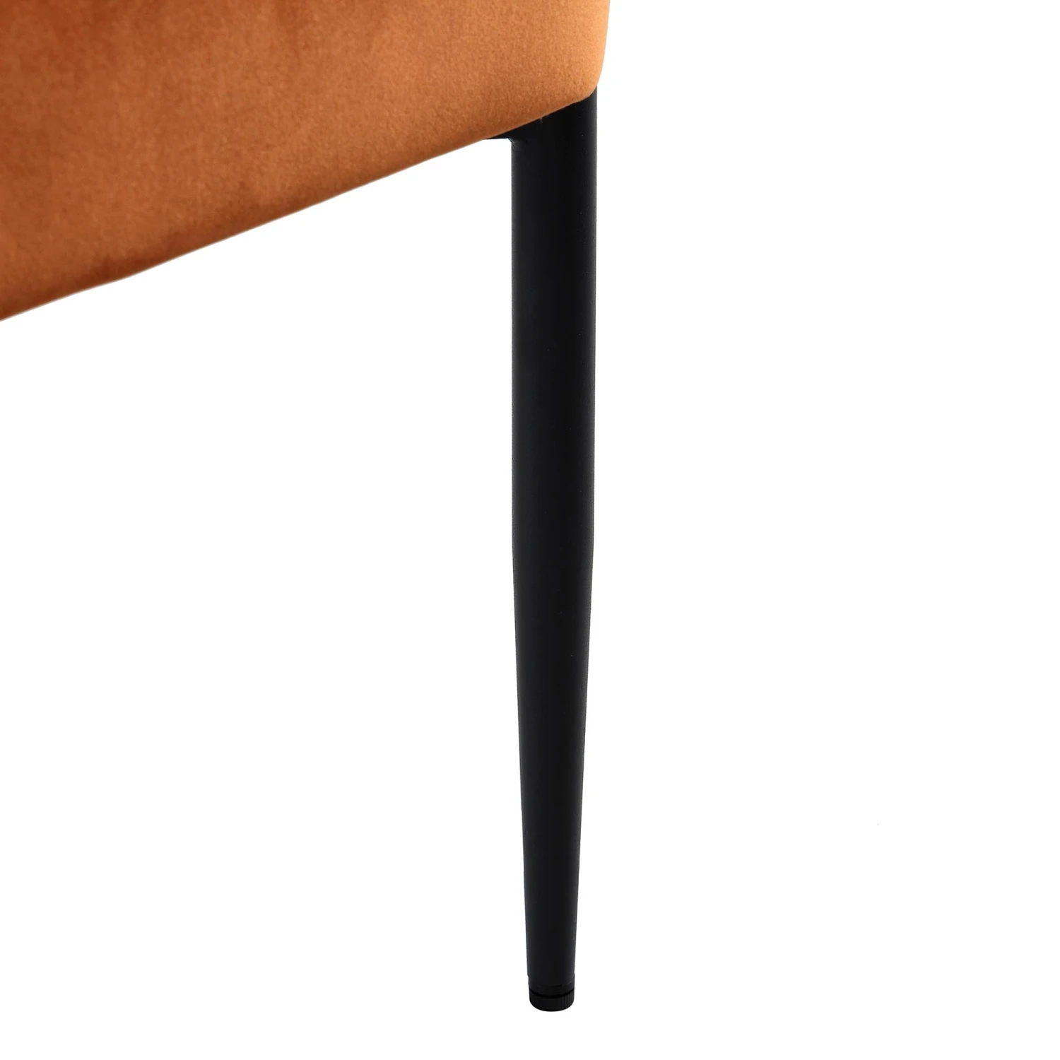 Fulbourn Rust Velvet Dining Chair β Black Tapered Legs & Tubular Wrap-Around Back 13 Fulbourn Rust Velvet Dining Chair β Black Tapered Legs & Tubular Wrap-Around Back - Image 13