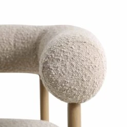Fulbourn Taupe Boucle Dining Chair With Natural Wood Effect Legs -Daals Store DCH 2162 TAUPE BOUCLE NAT detail3