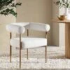 Fulbourn White Boucle Dining Chair With Natural Wood Effect Legs 23 Fulbourn White Boucle Dining Chair With Natural Wood Effect Legs -Daals Store DCH 2162 WHITE BOUCLE NAT main