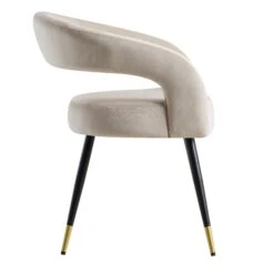 Laurel Wave Champagne Velvet Set Of 2 Dining Chairs 19 Laurel Wave Champagne Velvet Set Of 2 Dining Chairs -Daals Store DCH 2172 CHAMP VEL 2P WB4