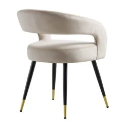 Laurel Wave Champagne Velvet Set Of 2 Dining Chairs 20 Laurel Wave Champagne Velvet Set Of 2 Dining Chairs -Daals Store DCH 2172 CHAMP VEL 2P WB5