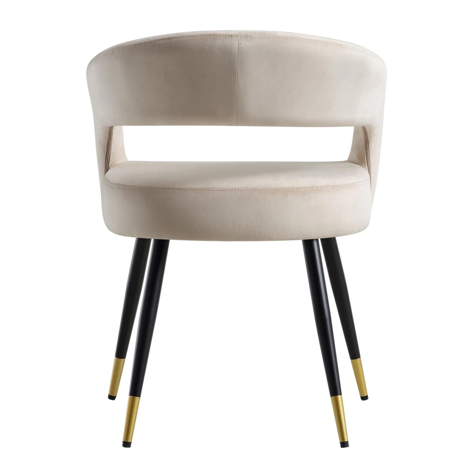 Laurel Wave Champagne Velvet Set Of 2 Dining Chairs 9 Laurel Wave Champagne Velvet Set Of 2 Dining Chairs - Image 9