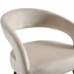 Laurel Wave Champagne Velvet Set Of 2 Dining Chairs 22 Laurel Wave Champagne Velvet Set Of 2 Dining Chairs -Daals Store DCH 2172 CHAMP VEL 2P detail1