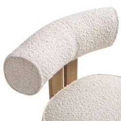 Ophelia Ecru Boucle Dining Chair 21 Ophelia Ecru Boucle Dining Chair -Daals Store DCH 2187 ECRU BOU NAT detail1