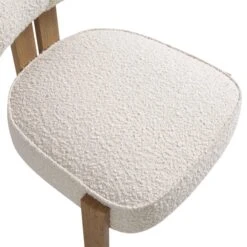 Ophelia Ecru Boucle Dining Chair 22 Ophelia Ecru Boucle Dining Chair -Daals Store DCH 2187 ECRU BOU NAT detail2