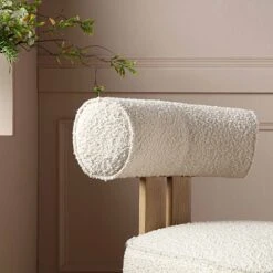 Ophelia Ecru Boucle Dining Chair 14 Ophelia Ecru Boucle Dining Chair -Daals Store DCH 2187 ECRU BOU NAT scene2