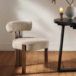 Ophelia Taupe Boucle Dining Chair