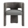 Greenwich Grey & Blue Textured Fabric And Grey Faux Leather Seat Dining Chair 29 Greenwich Grey & Blue Textured Fabric And Grey Faux Leather Seat Dining Chair -Daals Store DCH 2259 B WB1