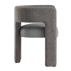 Greenwich Grey & Blue Textured Fabric And Grey Faux Leather Seat Dining Chair 16 Greenwich Grey & Blue Textured Fabric And Grey Faux Leather Seat Dining Chair -Daals Store DCH 2259 B WB5