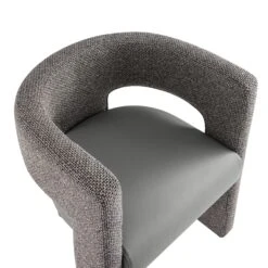 Greenwich Grey & Blue Textured Fabric And Grey Faux Leather Seat Dining Chair 17 Greenwich Grey & Blue Textured Fabric And Grey Faux Leather Seat Dining Chair -Daals Store DCH 2259 B WB6