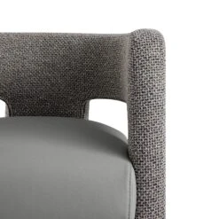 Greenwich Grey & Blue Textured Fabric And Grey Faux Leather Seat Dining Chair 18 Greenwich Grey & Blue Textured Fabric And Grey Faux Leather Seat Dining Chair -Daals Store DCH 2259 B detail1