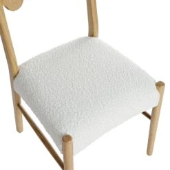 Ludlow Set Of 2 Dining Chairs, Ecru Boucle | Natural Oak Frame 19 Ludlow Set Of 2 Dining Chairs, Ecru Boucle | Natural Oak Frame -Daals Store DCH 240 NAT ECRUBOU 2P detail2