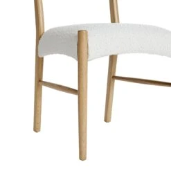 Ludlow Set Of 2 Dining Chairs, Ecru Boucle | Natural Oak Frame 20 Ludlow Set Of 2 Dining Chairs, Ecru Boucle | Natural Oak Frame -Daals Store DCH 240 NAT ECRUBOU 2P detail3
