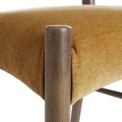 Ludlow Set Of 2 Dining Chairs, Spiced Honey Chenille | Silver Oak -Daals Store DCH 240 SILK FENNCHEN 2P detail5