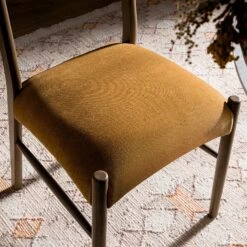 Ludlow Set Of 2 Dining Chairs, Spiced Honey Chenille | Silver Oak -Daals Store DCH 240 SILK FENNCHEN 2P scene2