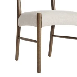 Ludlow Set Of 2 Dining Chairs, Oatmeal Fabric | Silver Oak Frame 32 Ludlow Set Of 2 Dining Chairs, Oatmeal Fabric | Silver Oak Frame -Daals Store DCH 240 SILK OATFAB 2P detail3