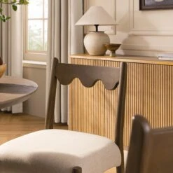 Ludlow Set Of 2 Dining Chairs, Oatmeal Fabric | Silver Oak Frame 20 Ludlow Set Of 2 Dining Chairs, Oatmeal Fabric | Silver Oak Frame -Daals Store DCH 240 SILK OATFAB 2P scene3