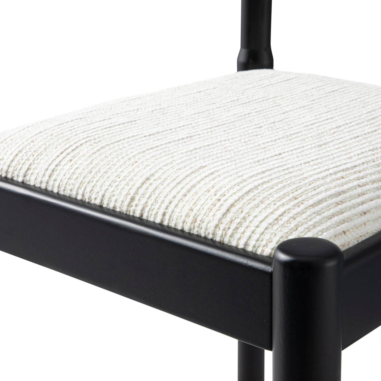 Minley 2-in-1 Solid Beech Dining Chair in Black Matte β Interchangeable Beige Boucle & Woven Cord Seat 13 Minley 2-in-1 Solid Beech Dining Chair in Black Matte β Interchangeable Beige Boucle & Woven Cord Seat - Image 13