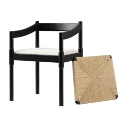 Minley 2-in-1 Carver Chair, Black Matte 33 Minley 2-in-1 Carver Chair, Black Matte -Daals Store DCH 242 BLACK MAT WB3