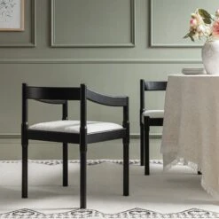 Minley 2-in-1 Carver Chair, Black Matte 22 Minley 2-in-1 Carver Chair, Black Matte -Daals Store DCH 242 BLACK MAT scene2